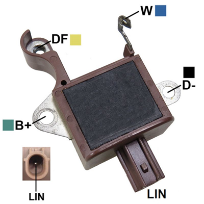 REGULADOR INTELIGENTE HONDA CRV PILOT 09-17 12 1 CON TERMINAL (LIN) TIPO DENSO (GA1145)