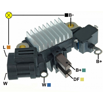 REGULADOR CHEVROLET CORSA DIESEL 12 CON ESCOBILLAS 2 L-W TIPO HITACHI