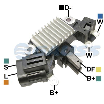 REGULADOR CHEVROLET RODEO ISUZU NISSAN PATHFINDER 3.5 12 CON ESCOBILLAS 2 L-S TIPO HITACHI