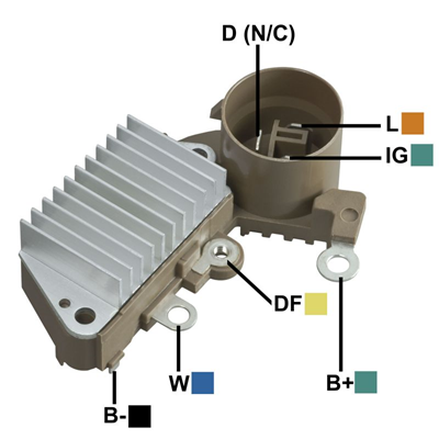 REGULADOR CHEVROLET SPRINT TERMINALES D-IG-L TERMINAL L SIN REACCION 126000-0720 TIPO NIPONDENSO