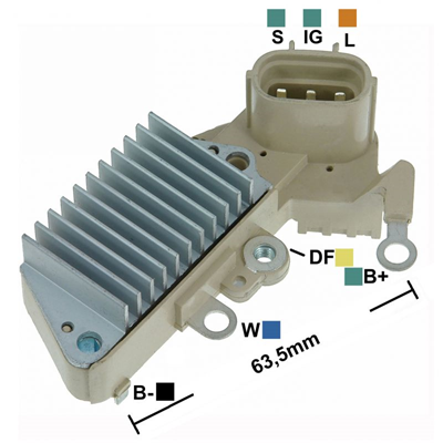 REGULADOR TOYOTA CAMRY CORONA 12 70 CONECTOR OVALADO 3 S-IG-L TIPO NIPPONDENSO