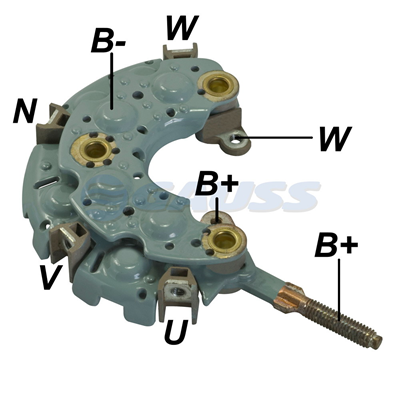 RECTIFICADOR TOYOTA HONDA 85AMP 8X35A 100MM TIPO NIPON DENSO