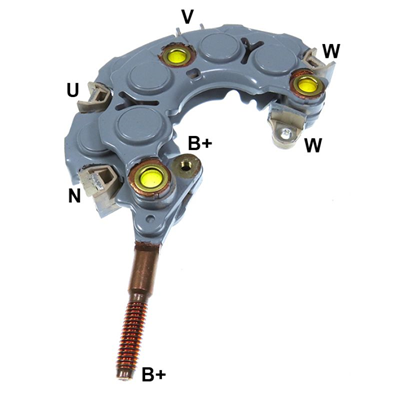 RECTIFICADOR TOYOTA HONDA CIVIC 1.6 91-95 TOYOTA CAMRY L4 V6 YANMAR 6LP-DT 70AMP 8X35A M6X20MM(GA166) 27357-42010 TIPO DENSO