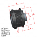 POLEA RUEDA LIBRE HYUNDAI I30 I20 IX35 KIA SPORTAGE SOUL RIO III CARENS IV 5PK X 16 252902A000 9601247 5763