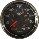 MARCADOR ACEITE MECANICO 400PSI ARO CROMADO