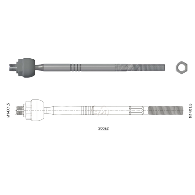 TERMINAL AXIAL FIAT PALIO PALIO WEEKEND 97 SIENA 97 L:280 RC:M14-1 50 RP:M14-1 50 TP: 86N.M MTC:78N.M 