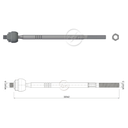 TERMINAL AXIAL VOLKSWAGEN GOL G6 13-14 G5 10 M14-1 50 86N.M 78N.M 