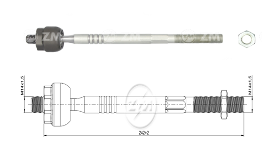TERMINAL AXIAL FORD ECOSPORT 4X4 04 13 DIRECCION HIDRAULICA