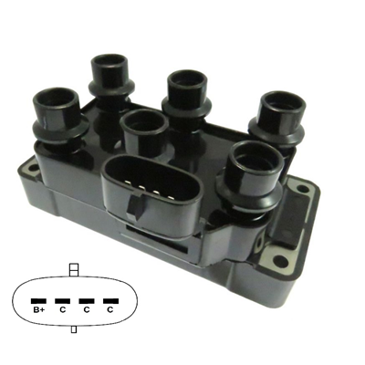 BOBINA ENCENDIDO FORD EXPLORER -150 4.2L 98 00 F-150 4.2L 98 00 MUSTANG 3.8 80 6 CIL PACHA VERTICAL 4 P  SD-3088