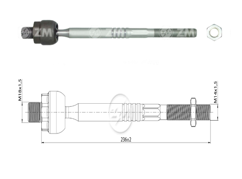 TERMINAL AXIAL HONDA FIT 08-12 