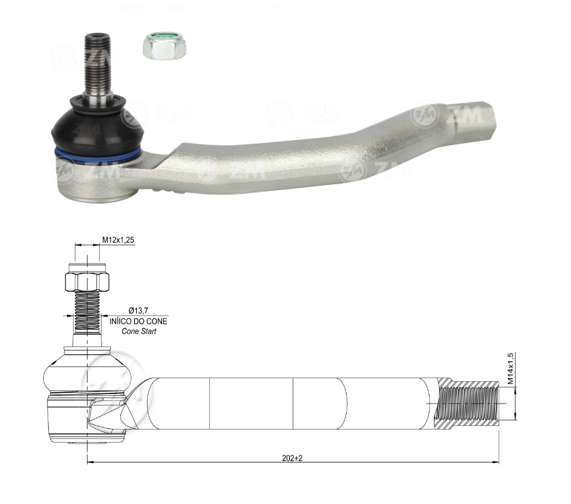 TERMINAL EXTERNA DIRECCION ACURA CSX HONDA CIVIC SAAB 9-3