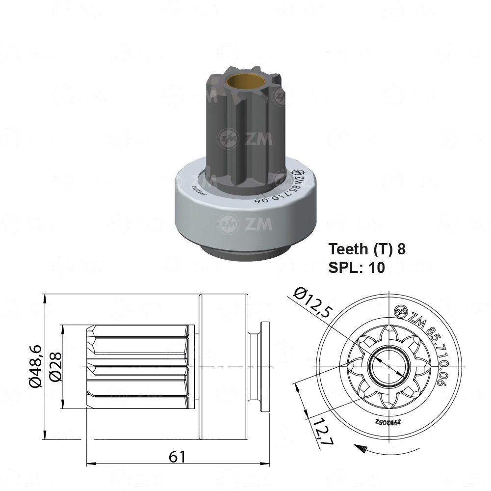 BENDIX NISSAN SENTRA B13 B14 TIPO BOSCH 8D GIRO IZQUIERDO