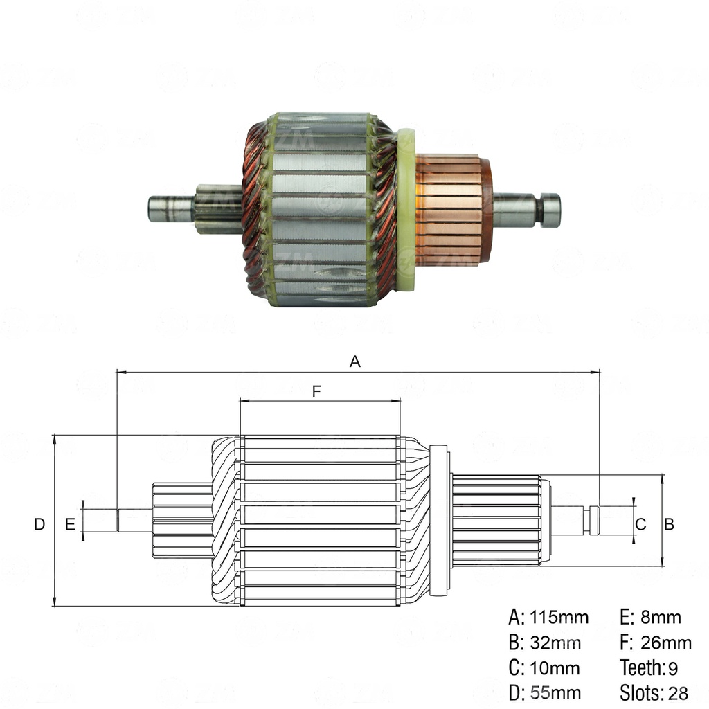 INDUCIDO MEGANE 2 115MM 9 ESTRIAS