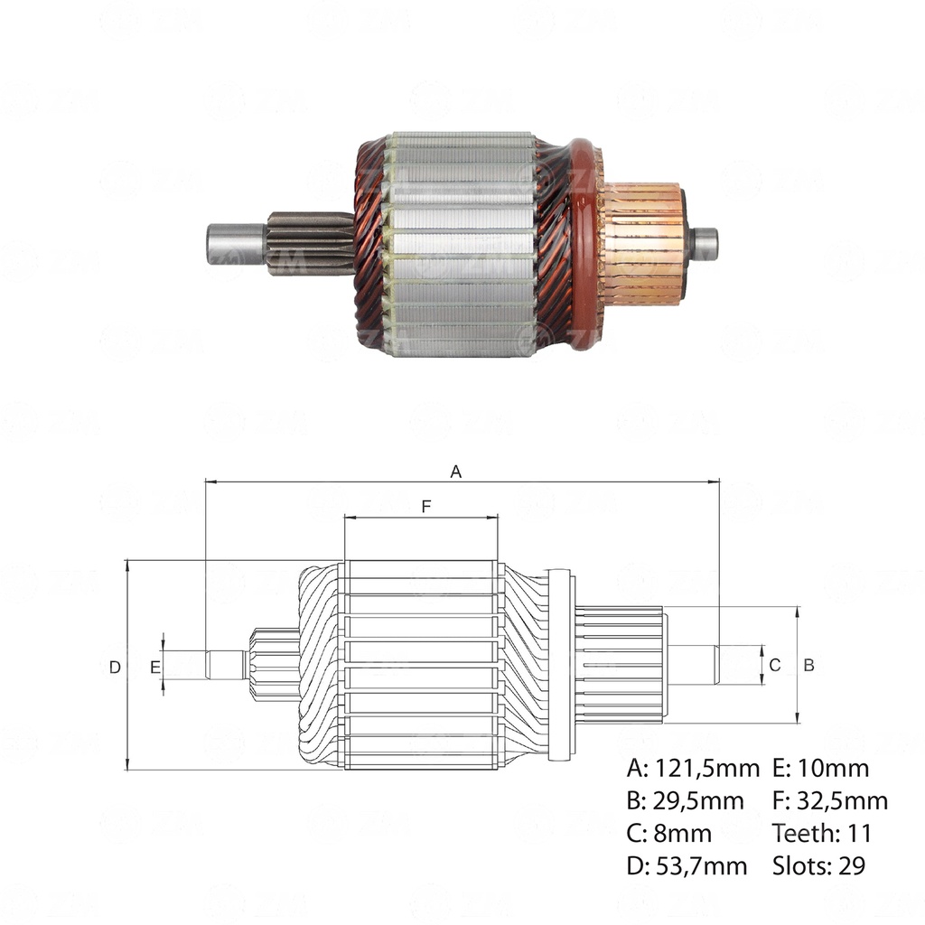 INDUCIDO ARRANQUE HYUNDAI ACCENT, ELANTRA, H100 MITSUBISHI LANCER, SPORTERO, SUZUKI VITARA 12V