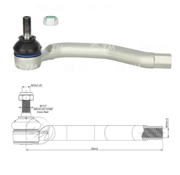 [51ZM-27011744] TERMINAL EXTERNA DIRECCION ACURA CSX HONDA CIVIC SAAB 9-3
