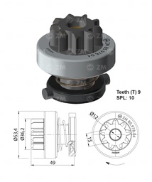 [858597804] BENDIX NISSAN FRONTIER BOSCH PIÑ 36.3MM L-49MM 9D
