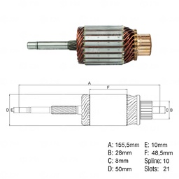 [438359002] INDUCIDO ARRANQUE RENAULT CLIO, KANGOO, MEGANE, TWINGO FIAT PALIO, SIENA, STRADA. 12V