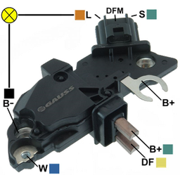 [07GA235] REGULADOR FORD FIESTA 12 CONECTOR HORIZONTAL 3 L-DFM-S TIPO BOSCH