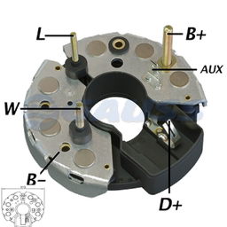 [07GA1541] RECTIFICADOR AGRALE MB MERCEDES BENZ TRACTOR MF 85AMP 6X 35A TIPO BOSCH