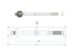 [51ZM-17011202] TERMINAL AXIAL VOLKSWAGEN CADDY - III 2004 - 2 L:310RC:M16-1 50RP:M16-1 50TP:119N.MTC132N.M 