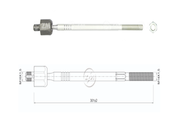 [51ZM-17011207] TERMINAL AXIAL AUDI A3 SEAT LEON ALHAMBRA SKODA OCTAVIA VW VOLKSWAGEN GOLF GOL L:301RC:M16-1 50RP:M14-1 50TP:119N.MTC86N.M