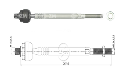 [51ZM-17011808] TERMINAL AXIAL HYUNDAI ATOS 98 08 
