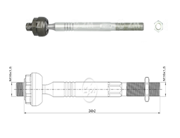 [51ZM-17011846] TERMINAL AXIAL HYUNDAI IX20 KIA SOUL - AM - PS - 2009 - 2014 --- L:248RC:M16-1 50RP:M16-1 50TP:119N.MTC132N.M 