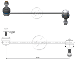 [51ZM-37011413] BIELETA BARRA ESTAB. DEL CHEVROLET AVEO T250 T255 VIVANT 04 09 DAEWOO NUBIRA