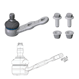 [51ZM-47012404] ROTULA INF CHEVROLET CHEVY CORSA CORSA IC:Ø15 0 DM:Ø12 5 ETC:123N.M